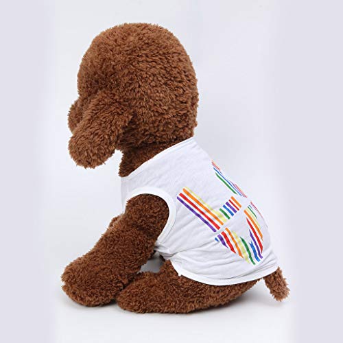 Dog Medium Designer and Cat Clothing Summer Dog Thin Vest Breathable Spring Love Fashion Pet Clothes Soft Fleece Vest Sweater Vest Puppy Pullover Jacket