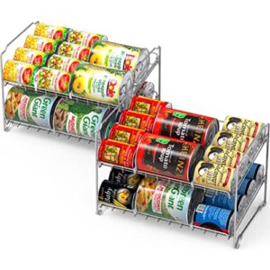 2 pack simplehouseware 2 tier can rack, silver