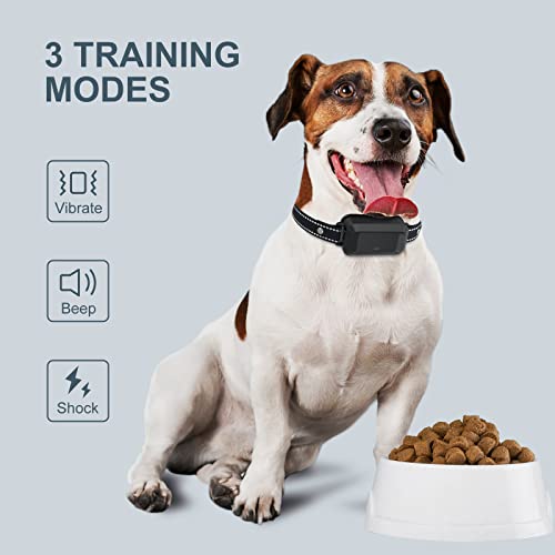 Dog Training Collar - Dog Shock Collar with Remote 1600FT, Waterproof Collar, 3 Training Modes and 4 Channels, Security Lock for All Breeds, Sizes