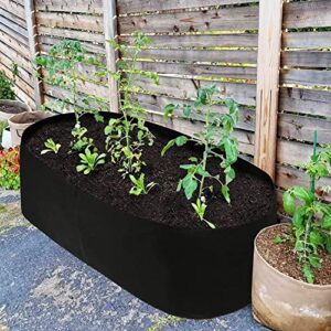 ikanboo Fabric Raised Garden Bed, Raised Planters for Outdoor Plants, Rectangle Garden Grow Bag for Herb Flower and Vegetables, 2 ft X 4 ft