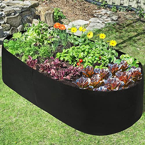 ikanboo Fabric Raised Garden Bed, Raised Planters for Outdoor Plants, Rectangle Garden Grow Bag for Herb Flower and Vegetables, 2 ft X 4 ft