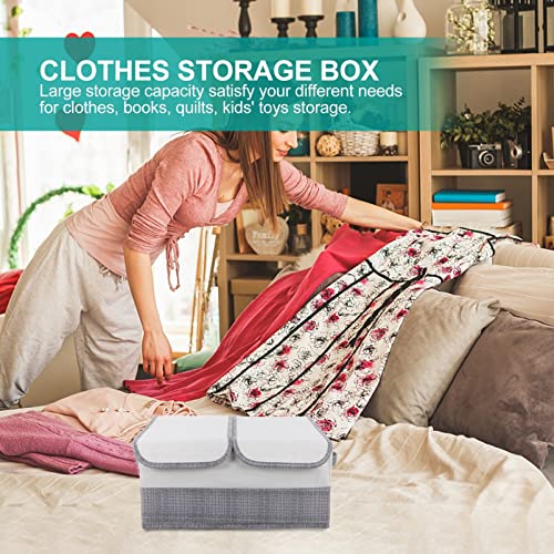 LIFKOME 1 pc box Cube Decorative Fabric Handle Case Shelves Clothing Quilt Anti Lid Baskets Collapsible Compartment Sundries Clo Ornament Container Folding with Clothes