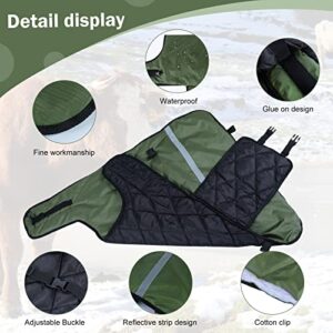 Calf Blankets Jacket for Calves - Green Keep Calves Warm, Soft Calf Cow Warm Clothes Comfortable Freezing Resistance Cold Proof Oxford Cloth Waterproof for Animal Husbandry for Home Farm