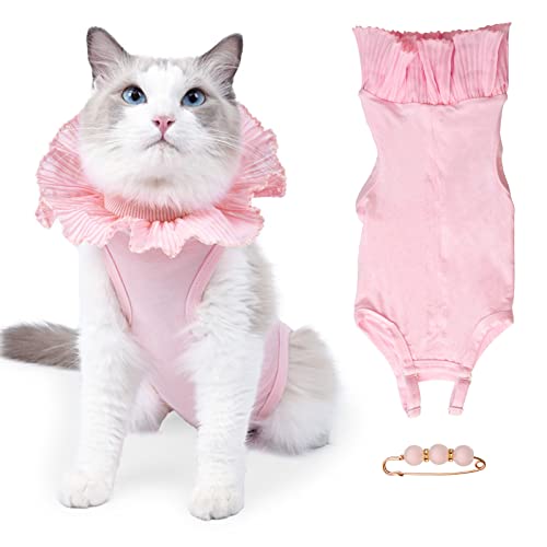 URROMA 1 Piece Pet Recovery Suit, Breathable and Soft Pet After Surgery Clothes Postoperative Cloth Wound Surgery Recovery Suit for Dogs Cats, M