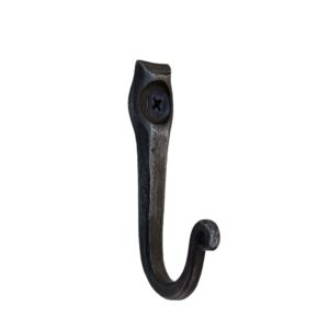 hand forged wall mounted metal hooks wrought iron blacksmith vintage hooks handmade wall mounted hooks rustic hooks for office and home classic look black antique finish wall hooks by living ideas
