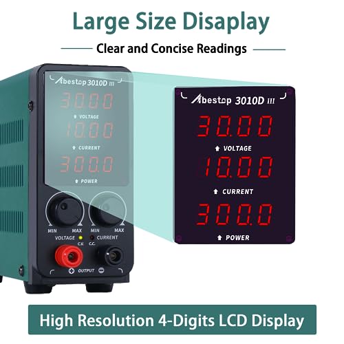 3010D DC Power Supply Adjustable Regulated Bench Power Supply with 4-Digits LED Display Multiple Protection (30V 10A)