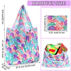12 Pieces Reusable Grocery Bags Large Nylon Reusable Bags Foldable Shopping Bags Grocery Tote Machine Washable Heavy Duty Friendly Bags Waterproof with Pouch Tote Bags, Classic Style Multicolor