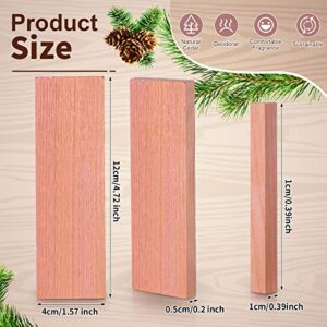 100 Pcs Cedar Blocks for Clothes Storage Natural Fragrance Wood Planks Cedar Chips with Cedar Balls/Cedar Sticks for Closet Storage Kitchen Wall and Drawer Accessories (Blocks and Sticks)