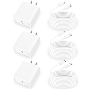 [apple mfi certified] iphone 14 pro super fast charger, dlsdilasi 3 pack 20w pd usb-c smart power rapid charger with 3 pack 6ft type-c to lightning quick charge cable for iphone 14 13 12 11/xs/se/ipad