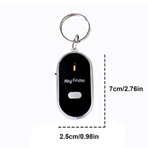 BLUGY Practical Item Finder LED Anti-Lost Key Finder Locator Key Ring Whistle Voice Control Key Ring Finder Pet Anti-Loss Device