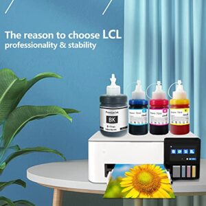 LCL Compatible Refill Ink Bottle Replacement for 774 664 T7741 T6642 T6643 T6644 T774120 T664220 T664320 T664420 ET-2500 ET-2550 ET-2600 ET-2650 (4-Pack,Black Pigment 140ML,CMY Dye 70ML)
