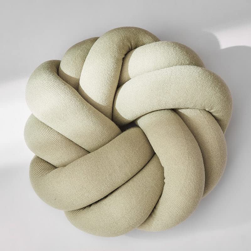 Knot Memory Pillow Decorative Throw Pillow Soft Lumbar Cushion for Couch, Bed, Car Matcha