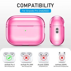 Valkit Compatible Airpods Pro 2nd Generation Case Clear, Soft TPU AirPods Pro 2 Case Transparent Protective Shockproof with Lanyard for Women Men iPods Pro 2 Case for Airpods Pro 2 Charging Case