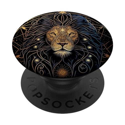 Leo Zodiac Sign Astrology Lion Horoscope July August PopSockets Standard PopGrip