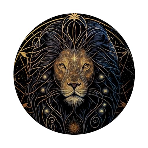 Leo Zodiac Sign Astrology Lion Horoscope July August PopSockets Standard PopGrip