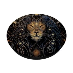 Leo Zodiac Sign Astrology Lion Horoscope July August PopSockets Standard PopGrip