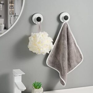 KUMBAZZ 4-Pack Suction Cup Hooks for Shower ,Bath Robe Hook Holder for Bathrooms,Removable Bathroom Shower Hook Suction Towel Hook,Bath Robe