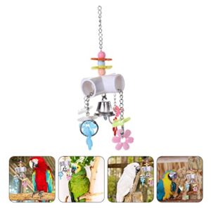 BCOATH 2pcs Parrots Birds and Chewing Conures Pet Cockatiels Flower Grinding Macaws Parakeets Pendant Biting Teeth Cage Resistant Cockatiel Small Tearing Chew Bird Bell Toys Hanging for