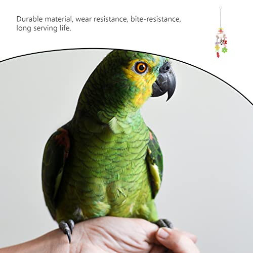 BCOATH 2pcs Parrots Birds and Chewing Conures Pet Cockatiels Flower Grinding Macaws Parakeets Pendant Biting Teeth Cage Resistant Cockatiel Small Tearing Chew Bird Bell Toys Hanging for