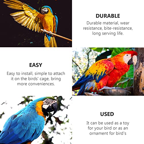 BCOATH 2pcs Parrots Birds and Chewing Conures Pet Cockatiels Flower Grinding Macaws Parakeets Pendant Biting Teeth Cage Resistant Cockatiel Small Tearing Chew Bird Bell Toys Hanging for