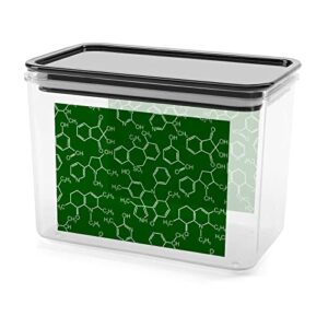 chemistry science storage box plastic food organizer container canisters with lid for kitchen