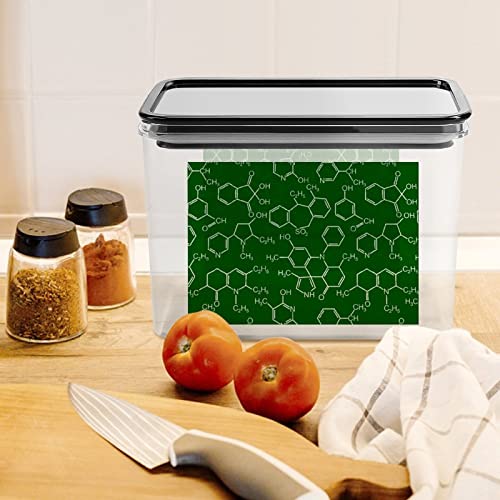 Chemistry Science Storage Box Plastic Food Organizer Container Canisters with Lid for Kitchen