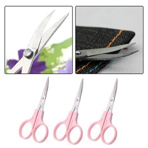 3 Pcs Small Embroidery Curved Scissors Cross Stitch Sewing Craft Small Tools DIY Scissors for Crafting, Sewing, Dressmaking, Cloth