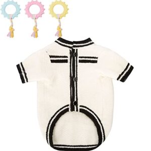 crideng button up cozy girls doggie coats winter coat cold weather easy on pullover white m