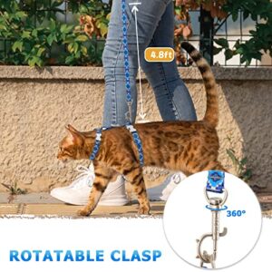 Supet Cat Harness and Leash Escape Proof, Adjustable Cat Leash and Harness Set for Walking, Lightweight Cat Harness for Large Small Kittens