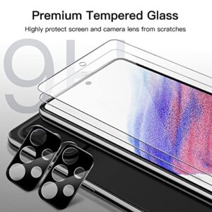 JETech Screen Protector for Samsung Galaxy A53 5G with Camera Lens Protector, Tempered Glass Film, HD Clear, 2-Pack Each