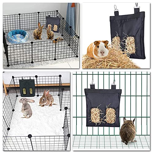 Rabbit Hay Feeder Bag Small Animal Hanging Feeder Sack Oxford Cloth Fabric Guinea Pig Hay Feeder for Rabbit, Guinea, Chinchilla