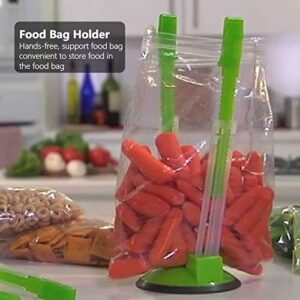 Food Bag Holder Stand, Kitchen Utensils, Food Bag Rack Clip, Bag Rack, 6Pcs for Kitchen Cabinet Drawer