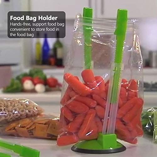 Food Bag Holder Stand, Kitchen Utensils, Food Bag Rack Clip, Bag Rack, 6Pcs for Kitchen Cabinet Drawer