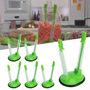 Food Bag Holder Stand, Kitchen Utensils, Food Bag Rack Clip, Bag Rack, 6Pcs for Kitchen Cabinet Drawer