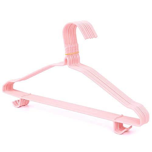 Clothing Hangers, Hook Design 30 Pcs Sturdy Durable Hangers Anti Skid for Home Use(Pink Blue Random)