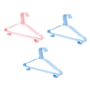 Clothing Hangers, Hook Design 30 Pcs Sturdy Durable Hangers Anti Skid for Home Use(Pink Blue Random)