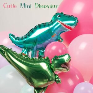 Pink Dino Balloon garland arch kit with Pastel Pink Purple Teal and Foil Dinosaur balloon for dinosaur Theme Party Decorations for Girl