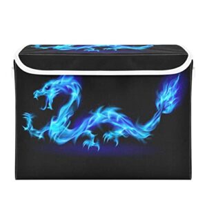 alaza abstract dragon storage bins box collapsible cubes container basket for office bedroom home decor shelf closet