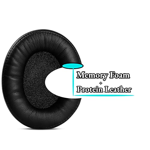 RP-HD605N Headset-YunYiYi Ear Pads Cushions Compatible with Panasonic RP-HD605N RP-HD305B Headphones Replacement Earpads/Ear Cups/Cover/Parts (Protein Leather)