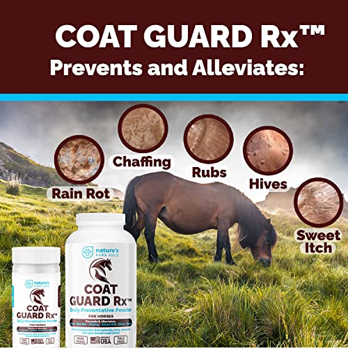 Coat Guard Rx™ Large 16 oz. Daily Preventative Powder for Horses - Coat and Skin Treatment & Dry Shampoo for Horses.