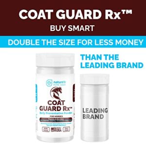 Coat Guard Rx™ Large 16 oz. Daily Preventative Powder for Horses - Coat and Skin Treatment & Dry Shampoo for Horses.