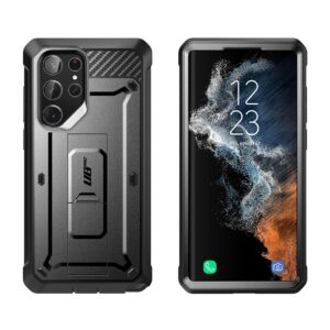 SUPCASE Unicorn Beetle Pro Case for Samsung Galaxy S23 Ultra 5G (2023), Full-Body Dual Layer Rugged Belt-Clip & Kickstand Case with Front Frame (Black)