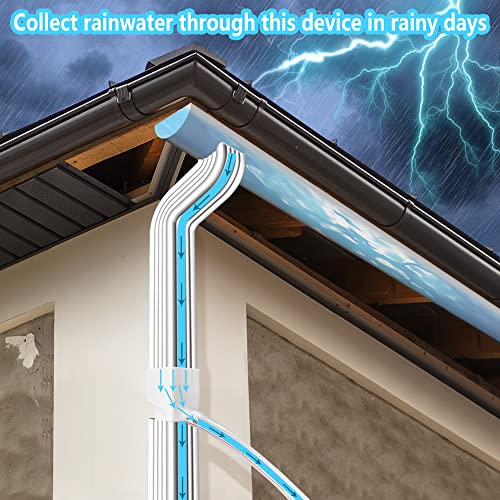 Rainwater Collection System-Rainwater Collection Diverter Connector System-Raindrop Rainwater Colander Kit for Hose for Diverting Water Fits 2’’ x 3’’ Standard Downspout