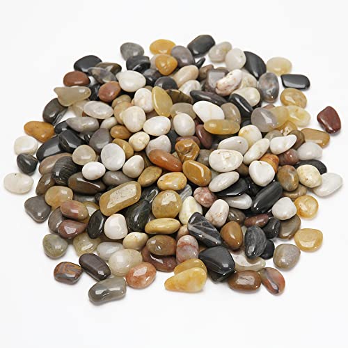 Yousonew 10lbs 100% Natural River Rock Stones,Garden Adornment Stones,Pebbles Polished Gravel for Plants,Vases,Aquariums,Succulents, Home Decor. (10LBS)