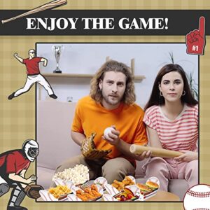 100 Pieces Baseball Food Trays Baseball Paper Bowl Party Decorations Nacho Trays Snack Candy Trays Disposable Serving Trays Baseball Party Sports Event Family Dinner Supplies 3.94 x 2.76 x 1.97 Inch