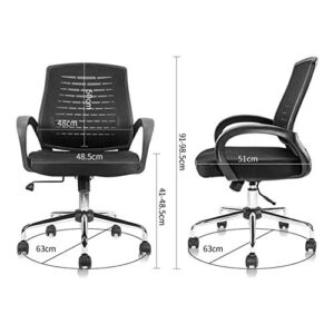 BZLSFHZ Ergonomic Swivel Black Mesh Computer Chair Flip Up Arms with Lumbar Support Adjustable Height Task Chair