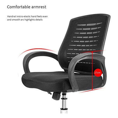 BZLSFHZ Ergonomic Swivel Black Mesh Computer Chair Flip Up Arms with Lumbar Support Adjustable Height Task Chair