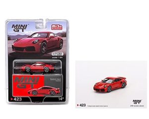 true scale miniatures model car compatible with porsche 911 turbo s guards red limited edition 1/64 diecast model car mgt00423