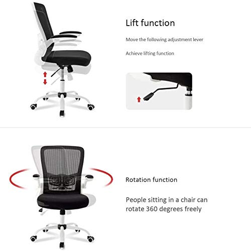 BZLSFHZ Mesh Swivel Ergonomic Task Office Chair with Computer Chair Home Chair Student Chair Writing Chair Office Chair
