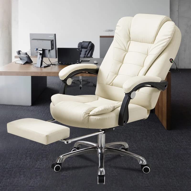 BZLSFHZ Office Chair Multifunction Office Computer Chair Swivel Reclining Boss Chair Household Study Room